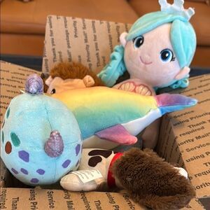 Box filled with Colorful Plush Toy